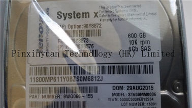 중국 IBM 600GB 10K RPM SAS 2.5&quot; SFF G2 뜨겁 교환 하드 디스크 90Y8872 90Y8876 90Y8873 협력 업체