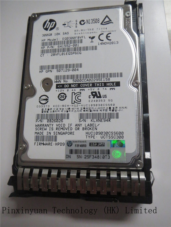 HP 653955-001 300GB 6G SAS 2.5" Gen8 652566-001 693559-001 하드드라이브 w 쟁반 HDD