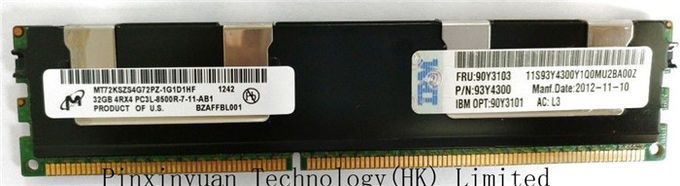 90Y3101 90Y3103 32GB (1x32GB) 서버 기억 단위 PC3L-8500 RDIMM 기억 IBM 체계 X3850 X5 7143