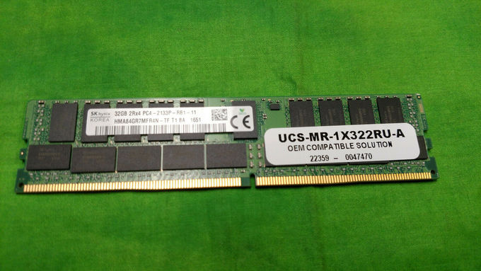 DDR4 2133MHz 2RX4 RDIMM PC4 17000 ECC 기억 32GB 1.2V 위대한 Cisco UCS-MR-1X322RU-A