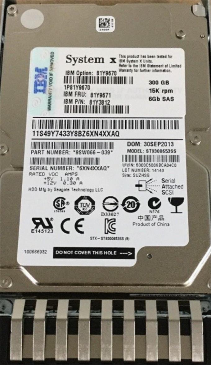 81Y9670 81Y9671 Lenovo 00FN460 300GB 15K SAS 6Gbps 2.5" 하드드라이브 00FN462
