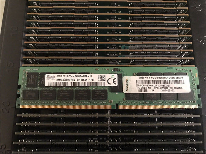 768GB 24x 서버 기억 단위, 32gb Ecc Ram Ddr4 2Rx4 PC4-19200-2400T Reg 00NV205 46W0835