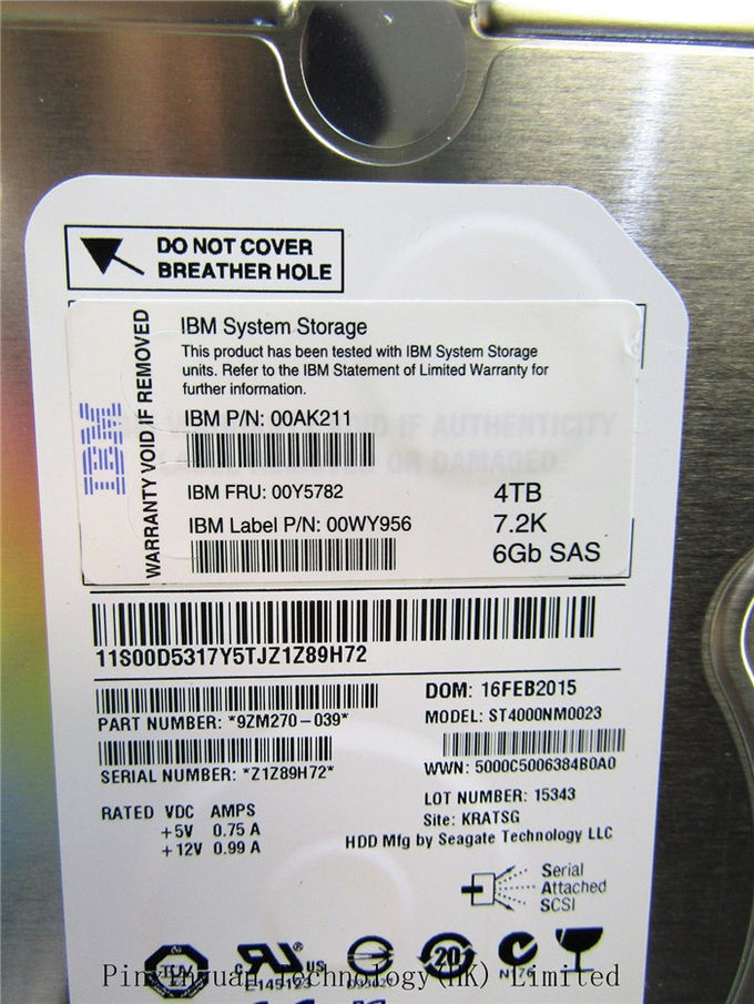 IBM 00Y5782 4tb 서버 하드드라이브 7.2K 6Gb SAS 3.5" HDD AC32 00AK211 00D5317 STORWIZE 2078 12E