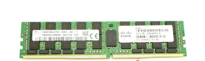 LRDIMM ECC 서버 전력 공급 UCS-ML-1X644RV-A Cisco 호환성 64GB DDR4-2400Mhz 4Rx4 1.2v