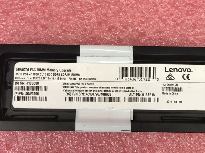 서버 X3550 X3650 M5 Lenovo IBM를 위한 LENOVO 서버 전력 공급 46W0796 16GB 47J0253 2RX4 PC4-2133P